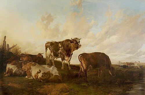 Repose in the Meadows, 1851, Thomas Sidney Cooper