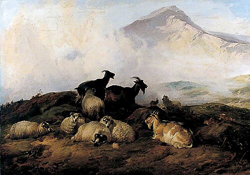Landscape with Sheep and Goats, 1852, Thomas Sidney Cooper