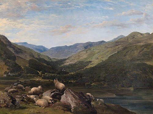 A View of Glen Lochay with Sheep, 1854, Thomas Sidney Cooper