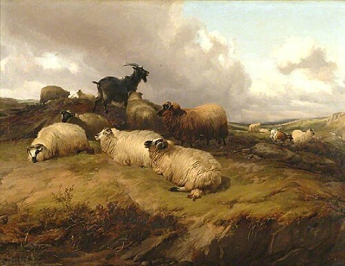 Landscape with Sheep and Goats, 1856, Thomas Sidney Cooper