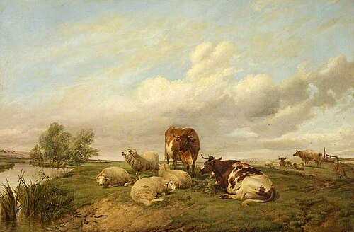 On Canterbury Meadows, Kent, 1861, Thomas Sidney Cooper