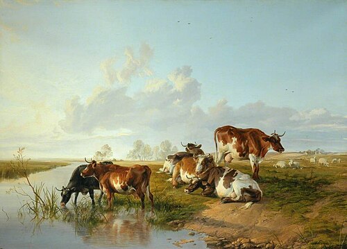 In the Kentish Meadows, 1868, Thomas Sidney Cooper