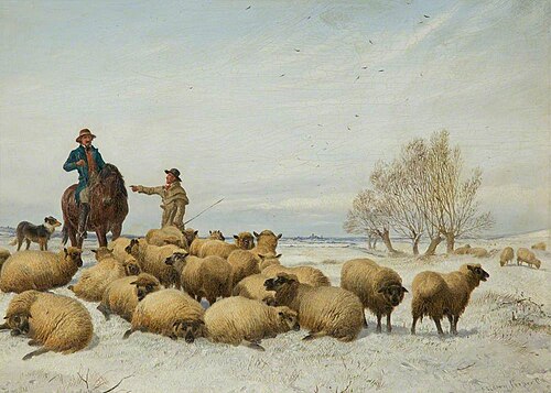 Snow and Sheep, 1884, Thomas Sidney Cooper