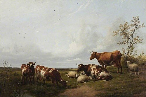 Fordwich Meadows, Canterbury, Kent, 1889, Thomas Sidney Cooper