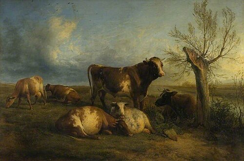 A Sunny Summer Evening in the Meadows, 1901, Thomas Sidney Cooper