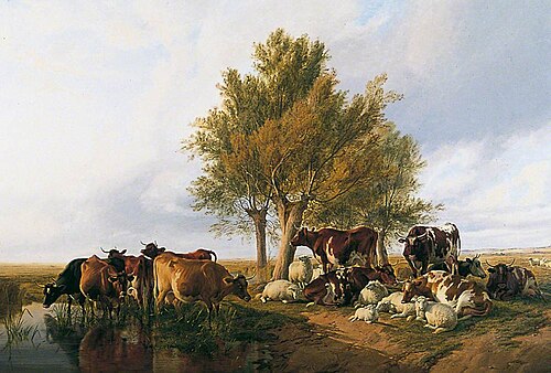 Sunny Summer Evening in the Meadows, , Thomas Sidney Cooper