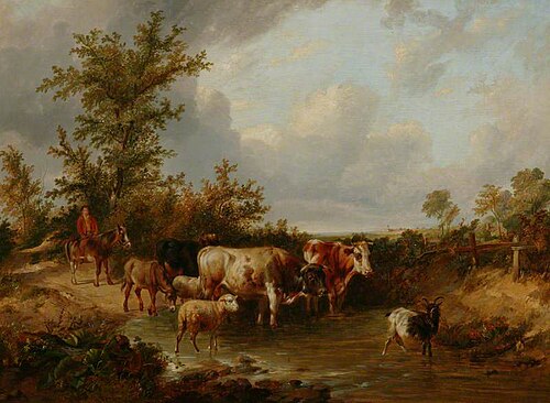 Cattle Crossing a Stream, , Thomas Sidney Cooper