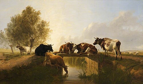 Rustic Bridge and Cattle Group, , Thomas Sidney Cooper