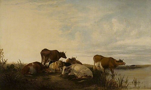 Landscape with Cattle in Marshland, , Thomas Sidney Cooper