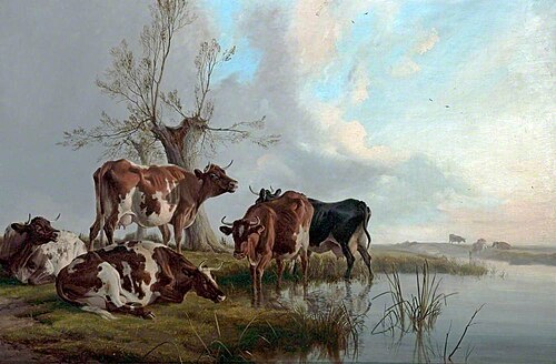 Cattle by a Stream, , Thomas Sidney Cooper
