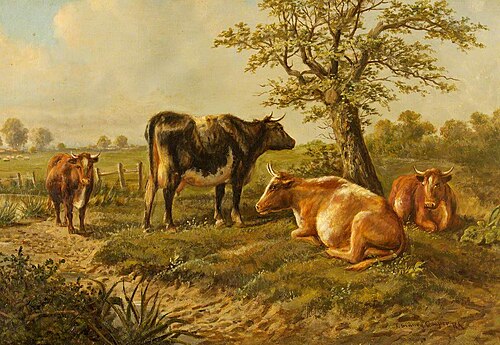 Cattle in a Landscape, , Thomas Sidney Cooper