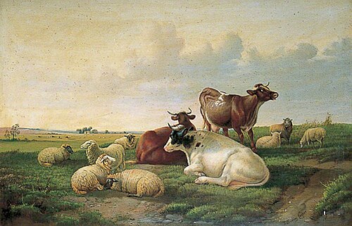 In the Meadows, 1850, Thomas Sidney Cooper