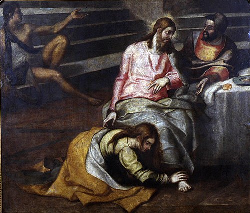 Le Christ chez Simon le Pharisien, 1550, Girolamo Muziano