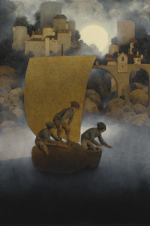 Wynken, Blynken, and Nod, 1902, Maxfield Parrish