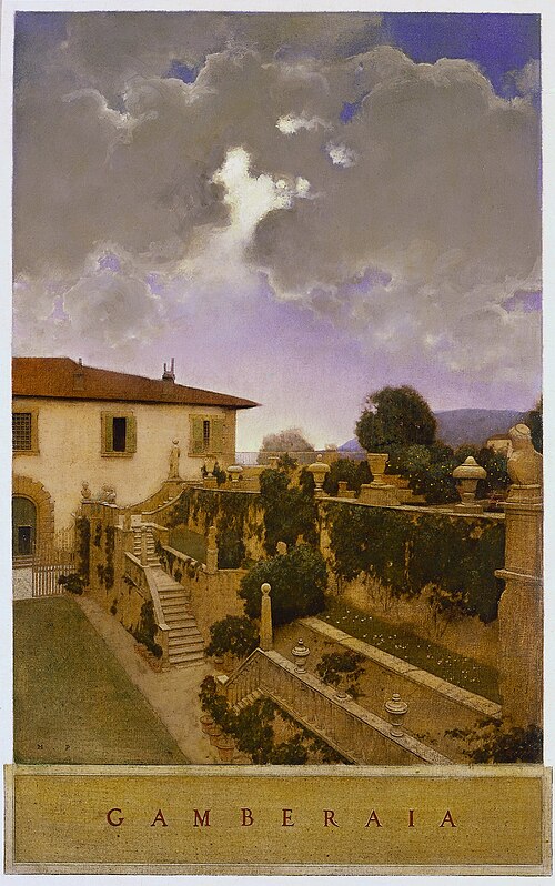 Villa Gamberaia, Settignano, 1903, Maxfield Parrish