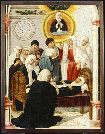 La Mort de sainte Catherine de Sienne, 1450, Girolamo di Benvenuto