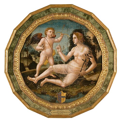 Venus with Cupid, 1500, Girolamo di Benvenuto
