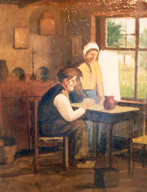 Keukeninterieur in Laren, , Emanuel Samson van Beever