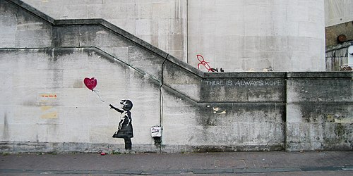 La Petite Fille au ballon, 2002, Banksy