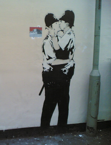 Kissing Coppers, 2004, Banksy