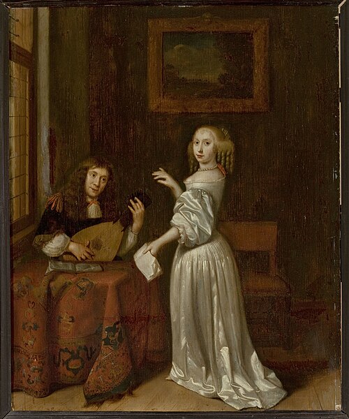 Singing lesson, , Reinier de La Haye