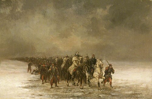 The Retreat, 1875, Emile Benassit