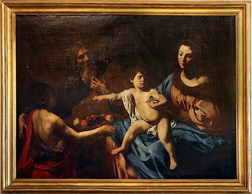 Sacra Famiglia con san Giovannino, 1628, Valentin de Boulogne