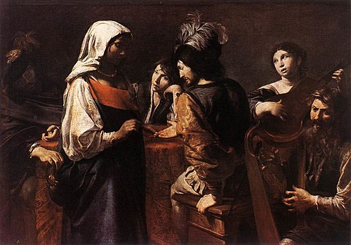 La Diseuse de bonne aventure, 1625, Valentin de Boulogne