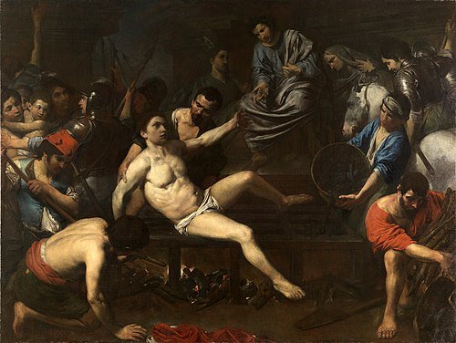 The Martyrdom of Saint Lawrence, 1622, Valentin de Boulogne
