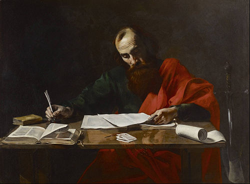 Saint Paul Writing His Epistles, 1619, Valentin de Boulogne