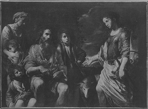Erminia bei den Hirten, 1630, Valentin de Boulogne