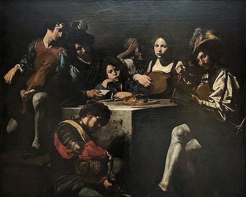 Concert with a Bas-relief, 1625, Valentin de Boulogne