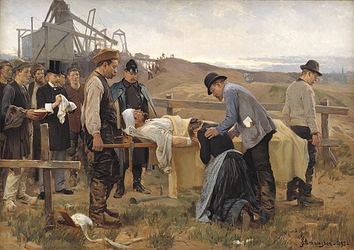 Un travailleur blessé, 2020, Erik Henningsen