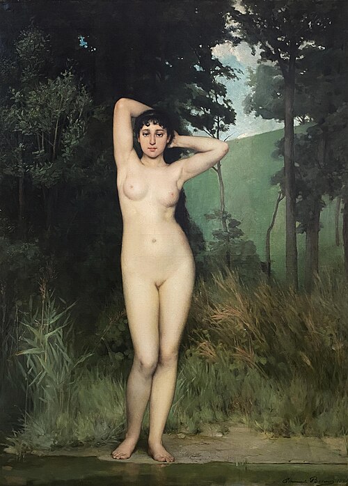 Nu au bord d'une rive, 1884, Emmanuel Benner