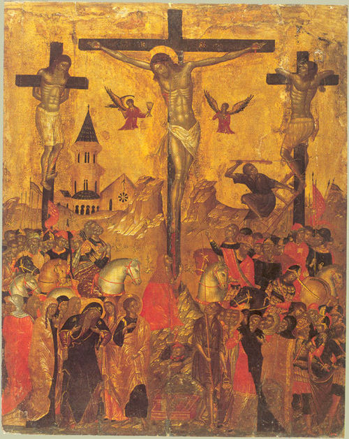 Icon: The Crucifixion, 1638, Emmanuel Lombardos