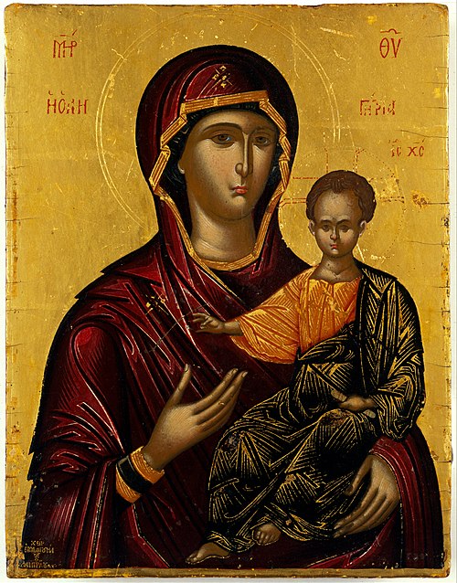 The Virgin Hodegetria, 1550, Emmanuel Lombardos