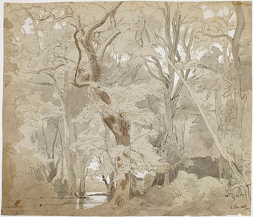 Grove Landscape, Copy after Schirmer, 1868, Oscar Kleineh