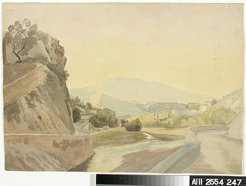 Vuoristomaisema, 1868, Oscar Kleineh