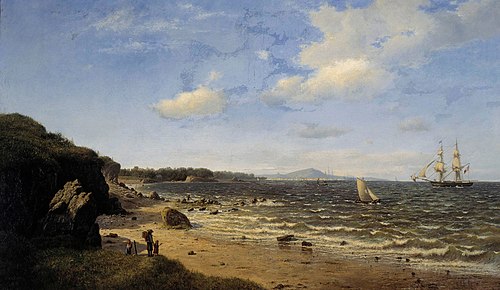 The Port of Douarnenez, 1873, Oscar Kleineh
