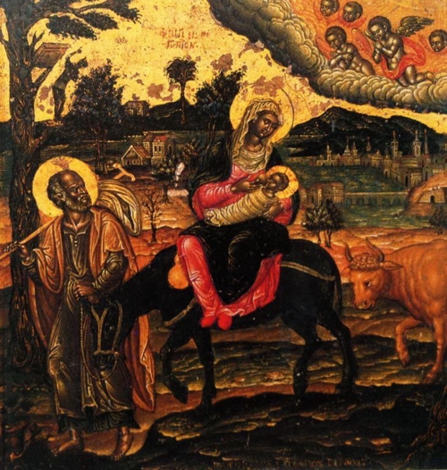 Flight into Egypt (Tzanes), 1700, Emmanuel Tzanes