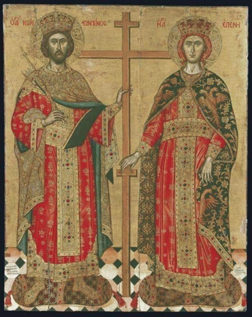 Constantine and Helen (Tzanes), 1669, Emmanuel Tzanes