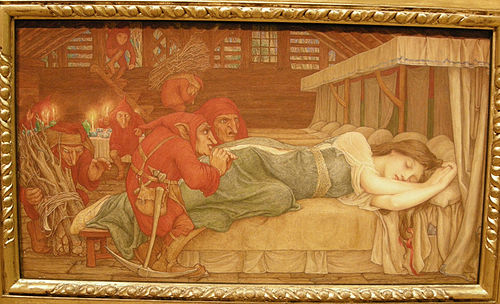 Snowdrop and the seven little men, 1897, John Dickson Batten