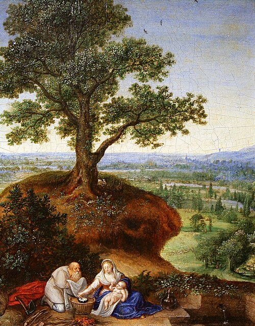 Le Repos pendant la fuite en Égypte, 1593, Lucas van Valckenborch