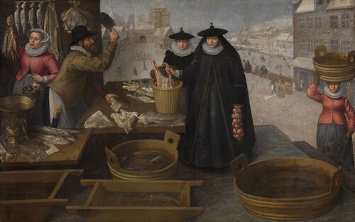 Fishmarket, , Lucas van Valckenborch