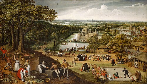 Herbstlandschaft (September), 1585, Lucas van Valckenborch
