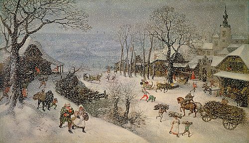 Winter landscape (January or February), 1586, Lucas van Valckenborch