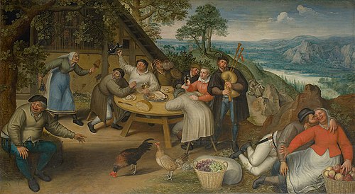 Peasant tavern, 1590, Lucas van Valckenborch