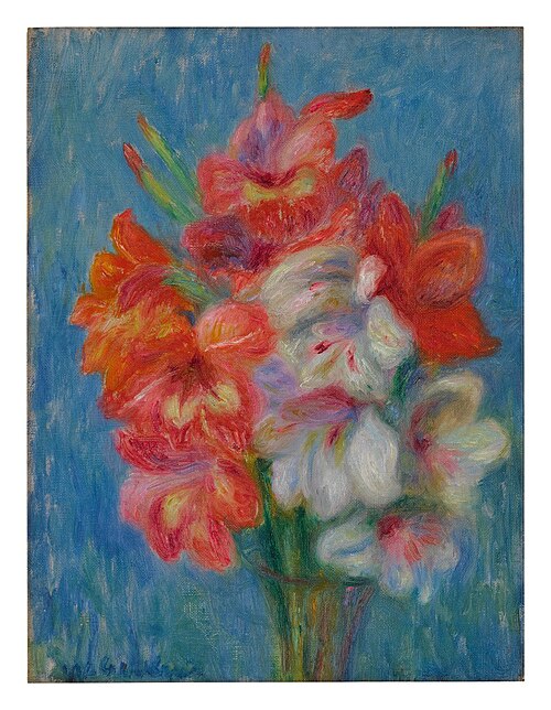 Pink And White Gladioli, , William James Glackens