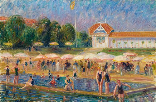 The Beach, Isle Adam, 1925, William James Glackens