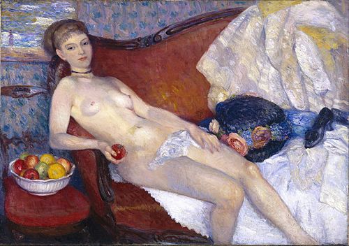 Nu à la pomme, 1909, William James Glackens